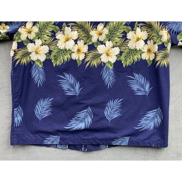 Vintage KY's Hawaiian Aloha Camp Shirt Size 2XL Floral Cotton Button Up USA - Picture 12 of 14